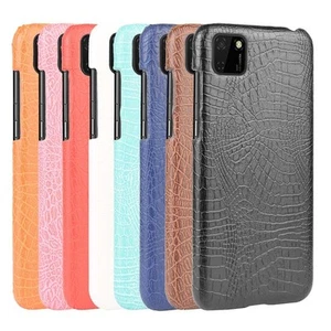 Housse etui coque rigide simili cuir crocodile pour Huawei Y5p + verre trempe - Photo 1 sur 9