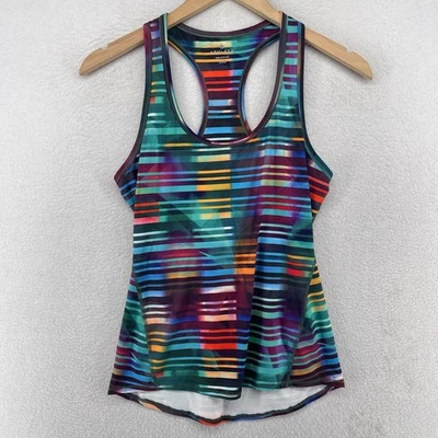 Camiseta sin mangas ATHLETA 2XS rayo láser chi a rayas espalda deportiva gimnasio yoga entrenamiento azul Foto 1 de 4