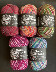 Mixed 4Ply SuperWash Sock Yarn75% New Zealand Wool 25% Polyamide X5 Weight 500g+ - Picture 1 of 8