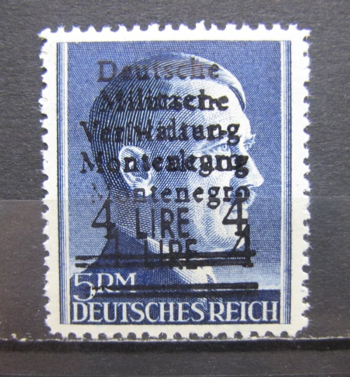 Deutsche Post LOCAL Administración Militar Alemana Montenegro embalaje original 4 liras/5 rm Foto 1 de 1