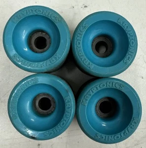 Blue VINTAGE KRYPONICS SKATEBOARD WHEELS set of 4 no bearings - Picture 1 of 15