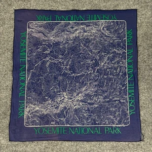 Fazzoletto Bandanna Mappa Parco Nazionale Yosemite Vintage anni 80 - Foto 1 di 8