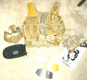 NEW 8 PIECES LANCER TACTICAL AIR SOFT VEST GOGGLES HELMET COVER MASK HUNTING - Picture 1 of 7