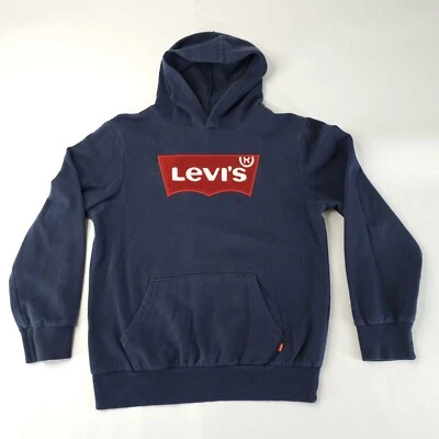 Sudadera con Capucha Levis Juvenil Grande Azul Manga Larga Con Capucha Bordado Logo Años 90 Y2K Retro Foto 1 de 4