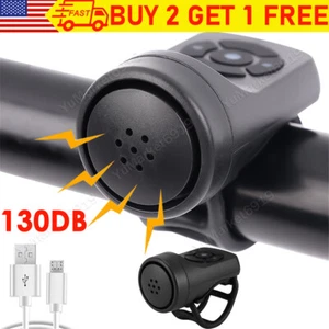 Bicycle Charging Horn Super Loud Bells Mountain Bike Electric MTB USB Charging - Picture 1 of 11