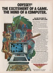Anuncio impreso sistema de videojuegos de TV ODESSEY-2 1981 vintage - Imagen 1 de 1