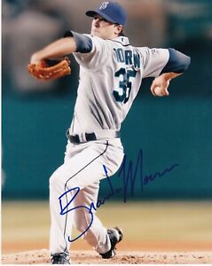 BRANDON MORROW   SEATTLE MARINERS   ACTION SIGNED 8x10