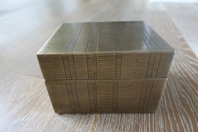 Global Views/Studio A Kokoro Metal Etched Box in Brass Small NIB - Image 1 of 4