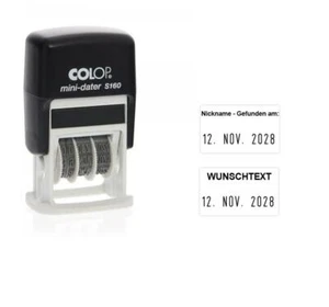 Neu Geocaching Datum Stempel mit Wunschtext Ausrüstung Firmen Stempeln Datums - Bild 1 von 1