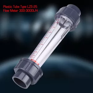 LZS-25 Kunststoffrohr Messrohr Durchflussmesser 300-3000L/H Wasser Flowmeter DE - Bild 1 von 12