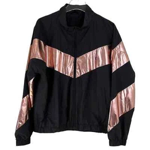 NEW ZYIA Large Pink Shine Block Bomber Jacket - Picture 1 of 11