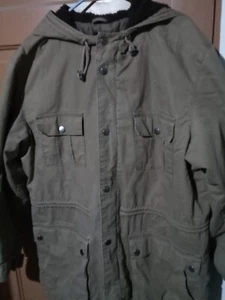 GAP Mens Sherpa Lined Jacket with Hood Brown Size XL Heavy Weight - Picture 1 of 9
