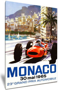 Monaco Grand Prix HD Framed Canvas Wall Art Picture Print