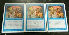 MTG Portal Three Kingdoms Preemptive Strike x3 (2 Chinese, 1 English) Excellent