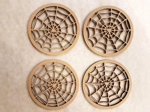 4er SET UNTERSETZER - "SPINNENNETZ" - 100 MM x 4 MM - DESIGN 11 - Bild 1 von 1