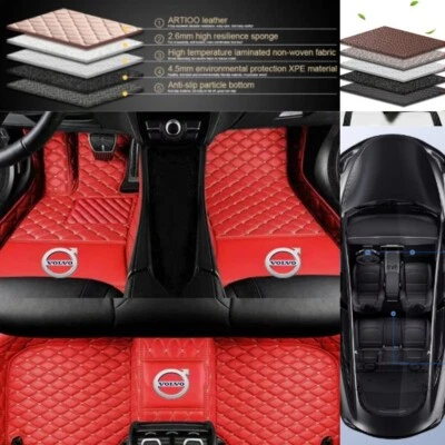 Car Floor Mats Custom For Volvo C30 C40 C70 Luxury Front & Rear Carpets Liners - Image 1 of 4
