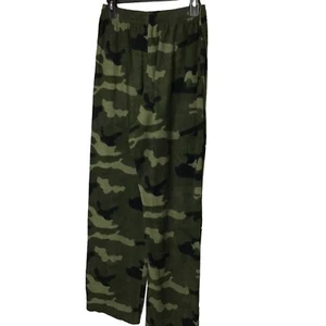 Faded Glory Girls PJ Bottom Size S 28/30 Camouflage Green Flannel Pockets - Picture 1 of 2