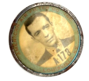 Botón de insignia de identificación de empleado American Air Whitehead Hoag vintage Louisville KY A178 - Imagen 1 de 16