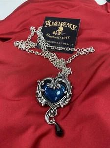 Alchemy Gothic P792 Affaire du Coeur Pendant Necklace Midnight Love IN HAND - Picture 1 of 6