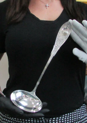 WHITING ARABESQUE STERLING SILVER "THE PERFECT GIFT" 13" SOUP LADLE - Image 1 of 4