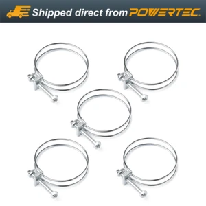 POWERTEC 2-Inch Double Wire Hose Clamp | 5-Pack (70215) - Picture 1 of 7