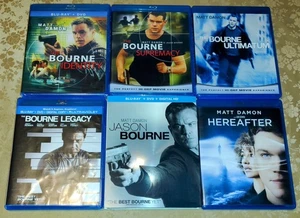 6 Blu-rays/3 DVDs - JASON BOURNE Collection 1-5 + HEREAFTER Action Matt Damon - Picture 1 of 11