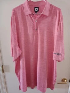 Polo de golf FOOTJOY Performance para hombre XXL rosa Aspen Valley Golf Club - Imagen 1 de 10