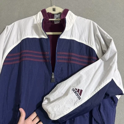 Chaqueta Bomber De Colección M Años 90 Adidas Reversible Polar Nylon Cortavientos Retro Hiphop Foto 1 de 4