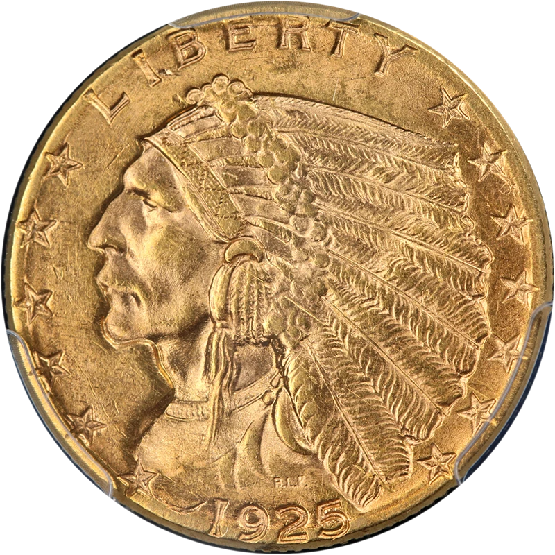 MS 64 Graded Quarter Eagle $2.50 US Gold Coins Pre-1933 for sale