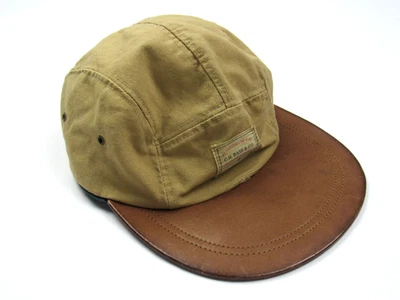 De colección Años 90 GH Bajo 5 Paneles Sombrero Ala de Cuero Correa Gorra Canoa Cuero Papá Sombrero Foto 1 de 4