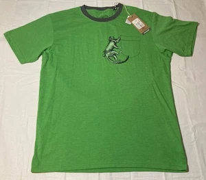 PrAna Mens Large Short Sleeve Green Pocket Graphic T-shirt Monkey Climber - Picture 1 of 5