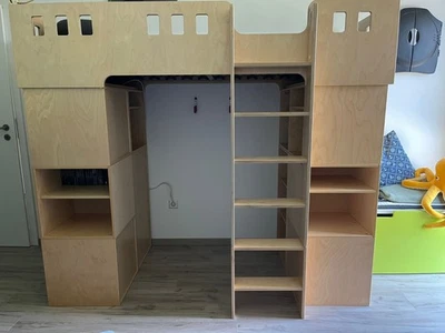 Bett Hochbett modular Modell Rudi Jako-O Haba incl.Matratze+Lattenrost 90x200cm - Bild 1 von 4