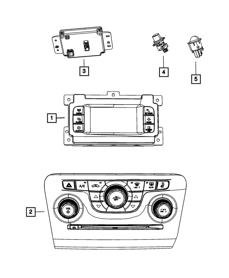 Genuine Mopar A/C And Heater Module 68349513AA - Image 1 of 1