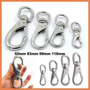 Steel Swivel Trigger Clip Dog Pet Lead Leather Craft Snap Hook Strong Carabiner - Picture 1 of 7