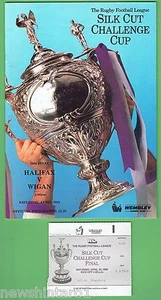 #T8. 1988 RUGBY LEAGUE PROGRAM & TICKET - SILK CUT CHALLENGE CUP FINAL - Picture 1 of 2