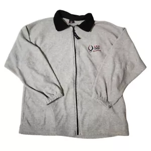 Team USA Mens Sz XL Fleece Full Zip Jacket Beijing Olympics 2008 Gray Embroider - Picture 1 of 8