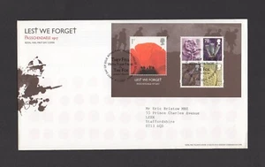 RARO! 2007 LEST WE OLVID FDC dirigido a Eric Bristow MBE Darts - perfecto - Imagen 1 de 1