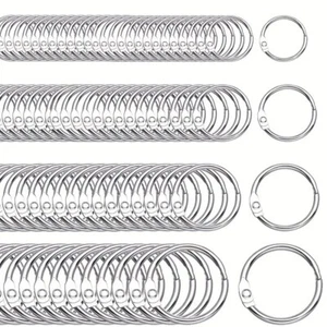 Extra Large 80mm Split Ring Jailors Silver Hinged Ring Key Rings Holder Uk - Picture 1 of 2