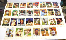 LOT OF 30 RON LEWIS ART WORK  NEGRO LEAGUE BASEBALL PLAYERS 5¼" X 3½" POST CARDS