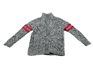 Lands End Kids Wool Blend Full Zip Mock Neck Sweater Size Medium (5-6) - Picture 1 of 5