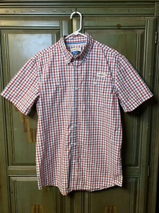 Magellan Sportswear Mens Vented Plaid Button Dwn Short Sleeve Fishing Shirt Sz M - Picture 1 of 9