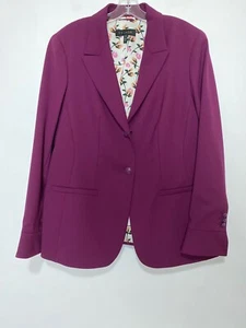 Escada Womens Blazer 44 14 New $1375 Red Plum Purple Career Wool 5030032 - Picture 1 of 12