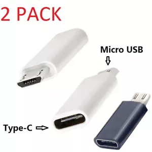 1-2X USB 3.1 Type C Female to Micro USB Male Adapter Converter USB-C White Black - Picture 1 of 12