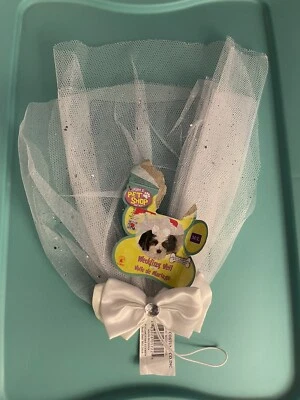 Rubie's Pet Shop Boutique Fancy Formal White Dog Wedding Veil M/L Halloween - Image 1 of 4