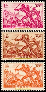 EBS French Togo 1941 - Togolese Archers - TG 198-200 - MNH** - Picture 1 of 4