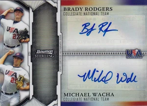 Bowman Sterling Brady Rodgers Michael Wacha 2011 doble automático 85/99 - Imagen 1 de 1