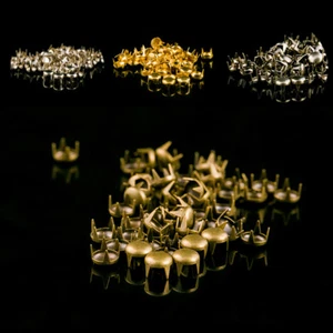 2mm-16mm Dome Brass Cone Claw Studs Rivet Punk Rock Leather Bag Shoe Craft Biker - Picture 1 of 1