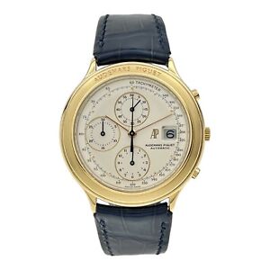 Audemars Piguet 18k Gold Huitieme Chronograph 25644 Automatic Vintage Watch