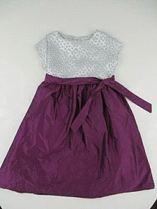 CWD KIDS Dress Girls Sz 5 6 Purple Silver EASTER Special S/S Bow Tie USA *Flaw - Picture 1 of 7