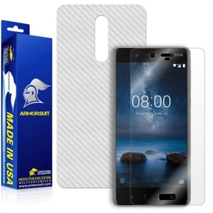 ArmorSuit MilitaryShield Nokia 8 Screen Protector + White Carbon Fiber USA - Picture 1 of 6